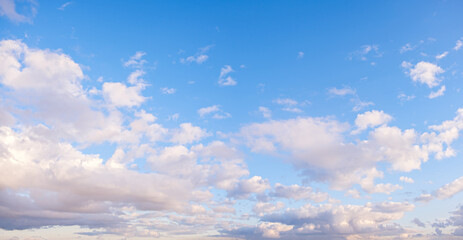 blue sky panorama background with tiny clouds