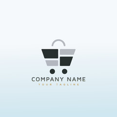 E commerce cart vector Logo design