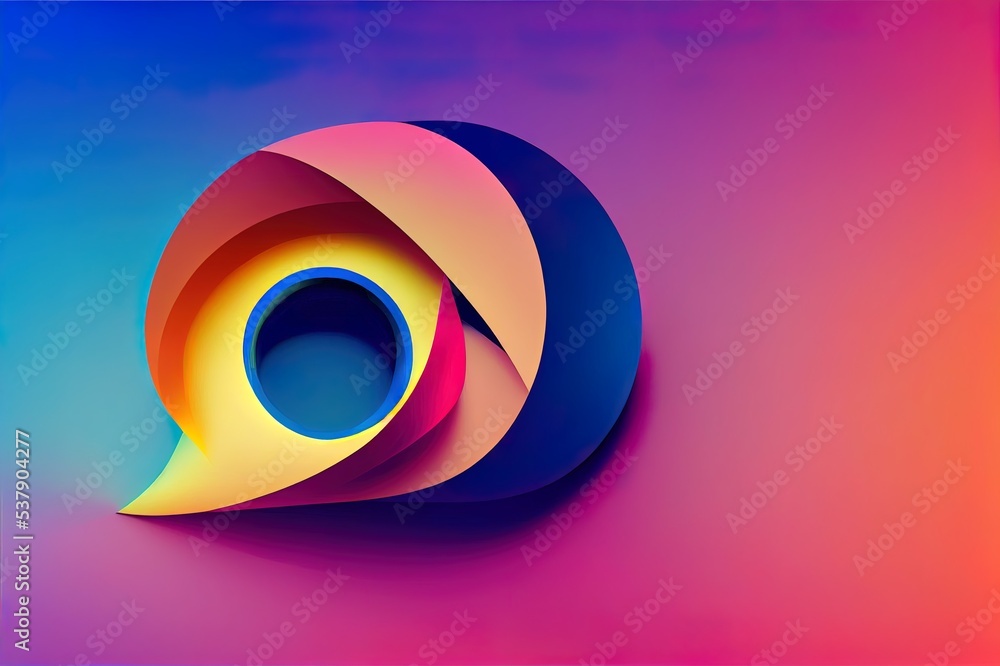 Poster modern futuristic colorful gradient design element, banner template, 3d rendering abstract backgroun