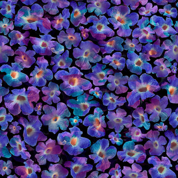 Seamless pattern in small pretty flowers. Poppy bouquets. Floral background for textile, wallpaper, pattern fills, covers, surface, print, wrap, scrapbooking, decoupage.