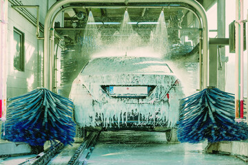 car wash, car wash foam water
