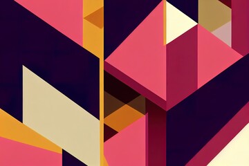Minimal geometric background. Simple shapes with trendy gradients. illustration 2d.