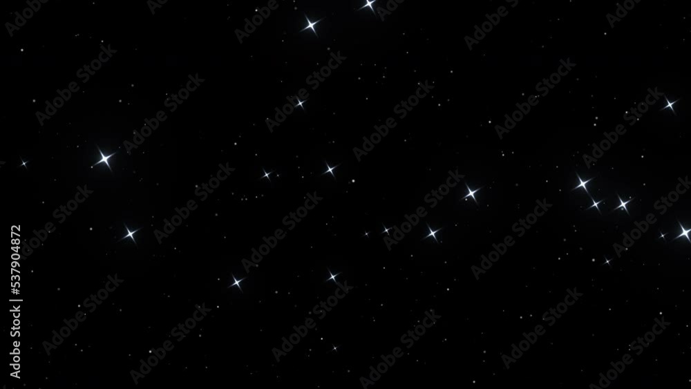 Wall mural stars shine effect background animation twinkle festive holiday decoration