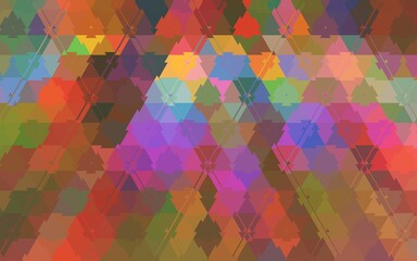 Colorful abstract geometric mosaic triangles illustration background. Colorful mosaic triangle effect pattern. Background design of presentation, backdrop, poster, flyer, book cover, card, etc.