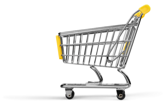 Shopping Cart isolated on the white background.