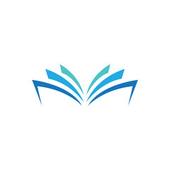 Fototapeta na wymiar open book icon logo vector design template
