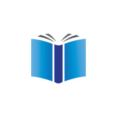 open book icon logo vector design template