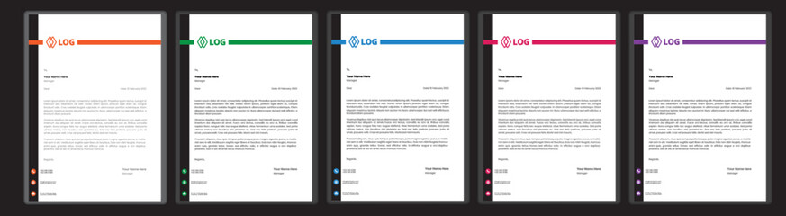Professional Letterhead Template Set corporate modern letterhead design template with creative modern letter head design template for your project. letterhead, letter head, Business letterhead design	