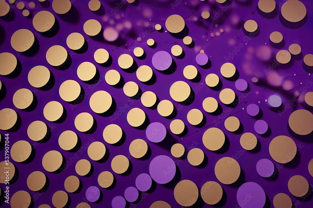 Poster abstract purple blue polygon tech network with connect technology background. abstract dots and line