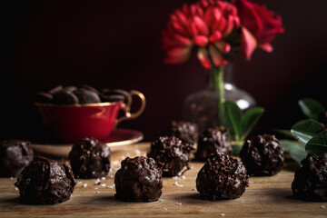 Chocolate valentines truffles