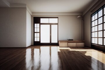 Fototapeta premium Minimalist home interior background, 3D render