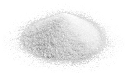 Heap of salt isolated on white background