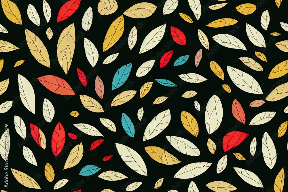 Poster abstract animals and leaves print seamless pattern. colored pattern ready for textile prints. abstra