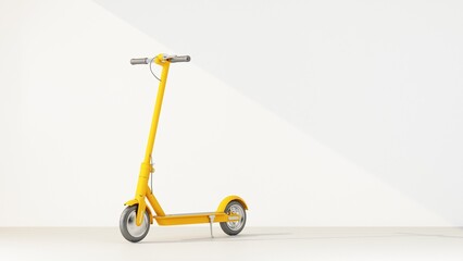 yellow electric scooter