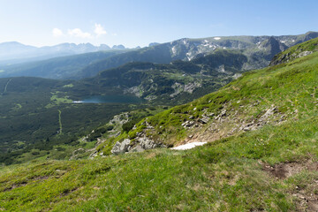 Amazing Landscape of Rila Mountain near The Seven Rila Lakes, Bulgaria