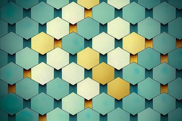 Abstract. Embossed Hexagon , honeycomb white Background ,light and shadow ,2d