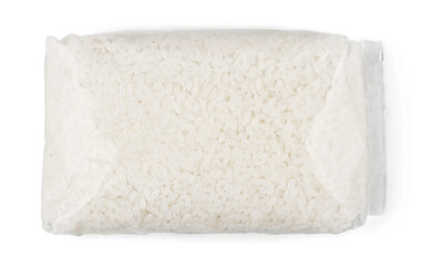 Rice pack isolated over white background
