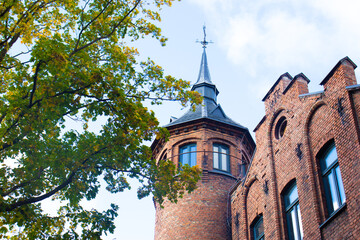 Obraz premium The fire station in Liepāja, at the intersection of the current Jelgava Street and 1905 Gada Street. The building still houses the Fire Station today.