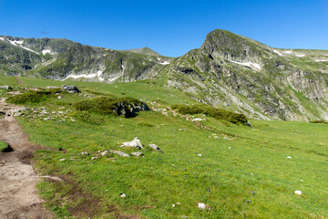 Amazing Landscape of Rila Mountain near The Seven Rila Lakes, Bulgaria