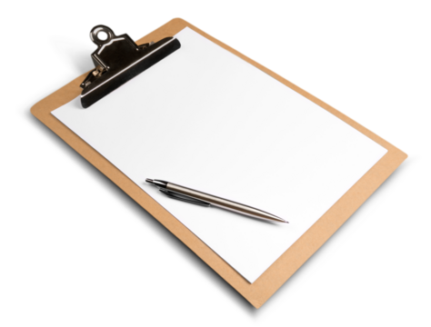 Blank Clipboard with Pen