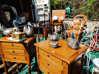 Amazing old stuff at a flea market  in Alsace