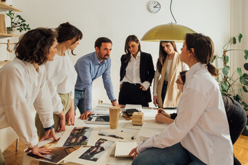 Team of Architects Working on Project Together