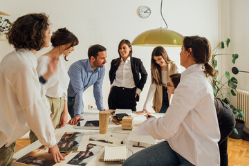 Team of Architects Working on Project Together