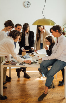 Team of Architects Working on Project Together