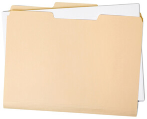 Blank carton folder isolated over white background