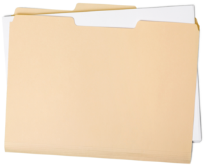Blank carton folder isolated over white background