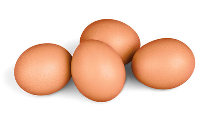 Eggs isolated on a white background.
