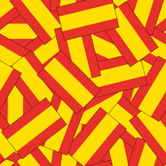 PATTERN SPANISH FOOTBALL FLAG DESIGN.ENDLESS SEAMLESS SURFACE PATTERN READY TO PRINT. Spanish flag illustration