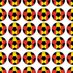 PATTERN SPANISH FOOTBALL BALL DESIGN WITH WHITE BACKGROUND. ENDLESS SEAMLESS SURFACE PATTERN READY TO PRINT. Spanish ball illustration