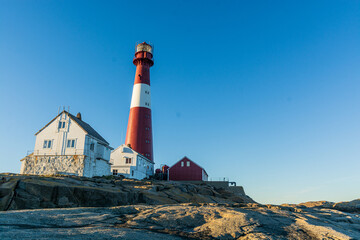 Fototapeta na wymiar Færder lighthouse on the coast of Norway