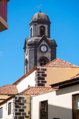 Turm der Kirche Nuestra Señora de la Peña de Francia in Puerto de la Cruz auf Teneriffa.