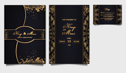luxury Elegant wedding invitation card set
