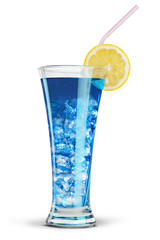 Glass of alcohol  cocktail on background