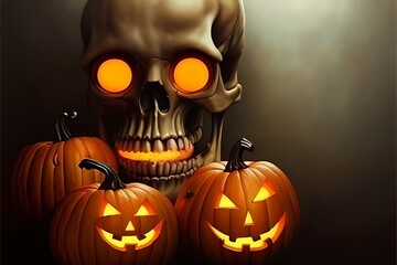 This is a colorful illustration of halloween. It can be used as a cover for invitation card or just nice decoration for your social media posts, perfect for halloween themed products.