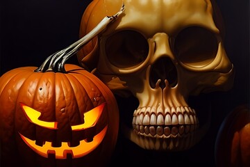 This is a colorful illustration of halloween. It can be used as a cover for invitation card or just nice decoration for your social media posts, perfect for halloween themed products.