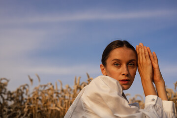 Girl paying attention on camera 