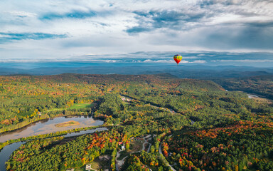 Hot Air Balloon over Quechee, Vermont