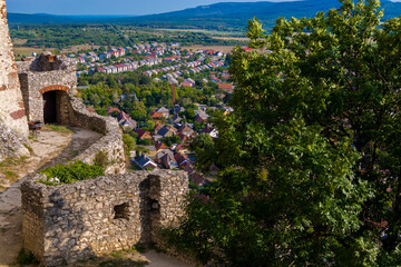 Fototapeta na wymiar View if Sumeg and Balaton Uplands from the fortress