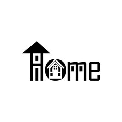 Home typography logo art.