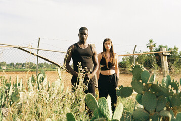 multiracial couple portrait 