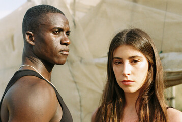 multiracial couple portrait 