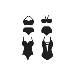 Bikini Set Vector Icon symbol.