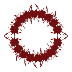 geometry frame with blood splash effect