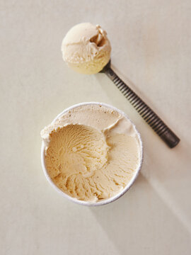 Vanilla Ice Cream And Scoop