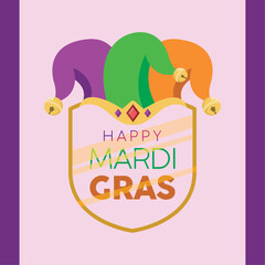 Colored mardi gras invitational poster Vector