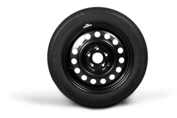 Winter wheel isolated on white